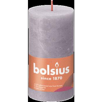 Bolsius Świeca pieńkowa rustic 130/68 Shine matowa lawenda