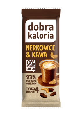 Baton Daktylowy Nerkowce & Kawa Bez Dodatku Cukrów 35 G - Dobra Kaloria [BIO]