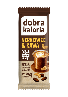 Baton Daktylowy Nerkowce & Kawa Bez Dodatku Cukrów 35 G - Dobra Kaloria [BIO]