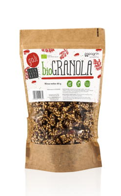 Granola Z Goji Bez Dodatku Cukrów Bezglutenowa Bio 60 G - Papagrin [BIO]