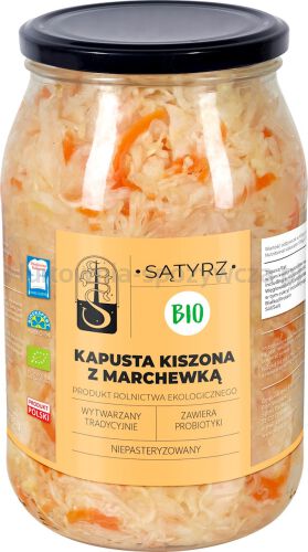 Kapusta Kiszona Z Marchewką Bio 800 G - Sątyrz [BIO]