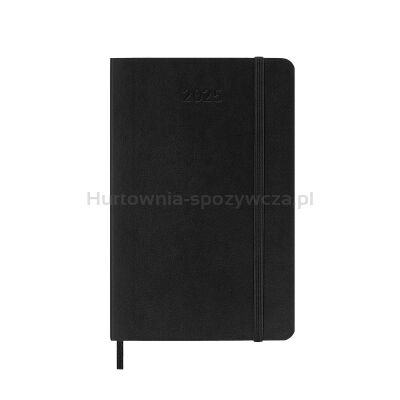 Kalendarz tygodniowy horyzontalny MOLESKINE 2025, 12M, P, miękka oprawa, 9x14cm, czarny