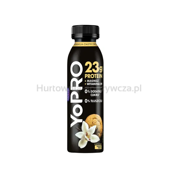 Danone Yopro Jogurt pitny wanilia - ciasteczko 270g