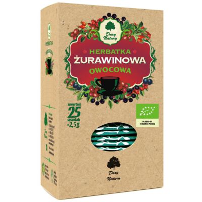 Herbatka Żurawinowo - Owocowa Bio (25 X 2,5 G) 62,5 G - Dary Natury [BIO]