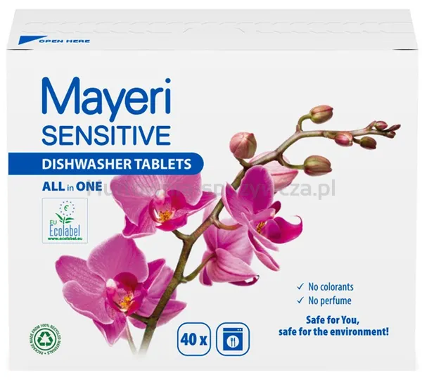 Tabletki do zmywarki sensitive all-in-one 40szt