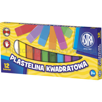 Plastelina kwadratowa Astra 12 kolorów