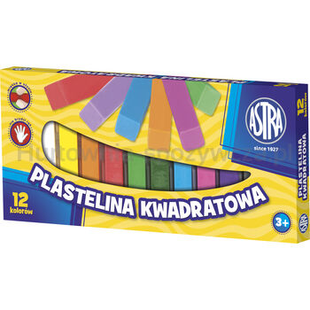 Plastelina kwadratowa Astra 12 kolorów