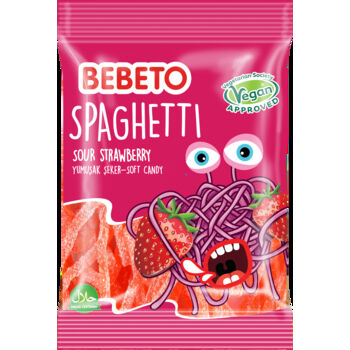 BEBETO ŻELKI SPAGHETTI TRUSKAWKA 80g