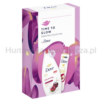 Dove Antyperspirant W Aerozolu Time To Glow Essentials Collection Zestaw Kosmetyków: Dove Rejuvenating Żel Pod Prysznic 250 Ml + Dove Advanced Care Pomegranate  Lemon Verbena Scent  150 Ml