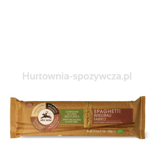 Makaron (Z Płaskurki Razowy) Spaghetti Bio 500 G - Alce Nero [BIO]