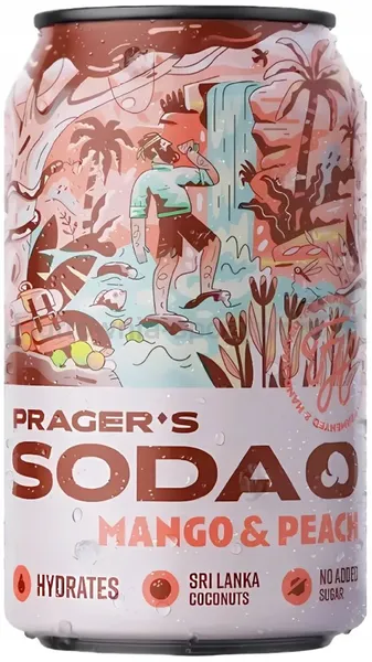 Napój SODA mango & brzoskwinia B/C 330ml