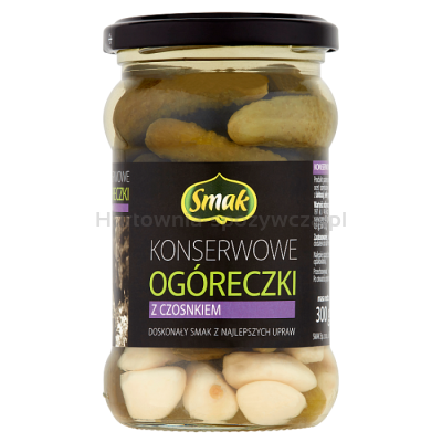 Smak Ogóreczki Konserwowe Z Czosnkiem 300/150 G 