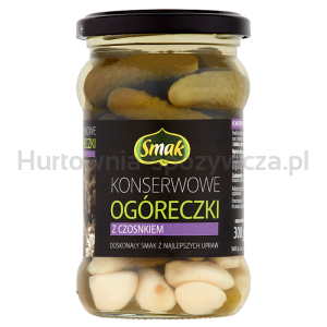 Smak Ogóreczki Konserwowe Z Czosnkiem 300/150 G 