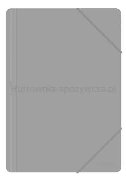 Teczka z gumką OFFICE PRODUCTS, A4, PP, 500mikr., 3-skrz., szara
