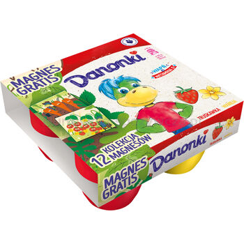 Danone Danonki Mega Truskawka - Wanilia 4X90G