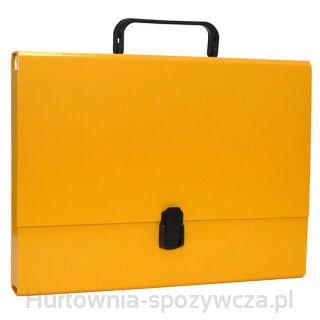 Teczka-Pudełko Office Products, Pp, A4/5Cm, Z Rączką I Zamkiem, Żółta