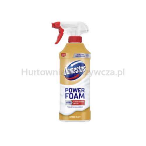 Domestos Power Foam Czyszcząca Piana Toaleta i Łazienka Citrus Blast 435ml