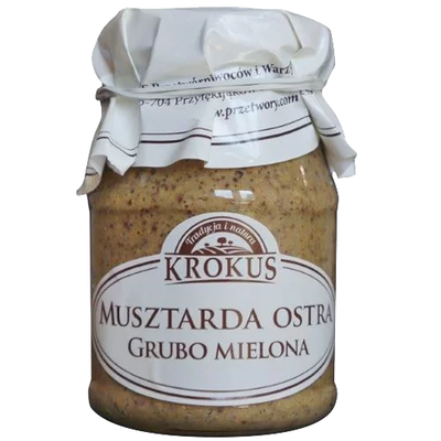 Musztarda Ostra Grubo Mielona 180 G - Krokus [BIO]