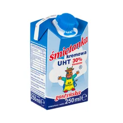 Gostyń Śmietanka UHTKremowa Gostyńska 30% Tłuszczu 250Ml / K - 24 Sztuk
