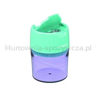 Temperówka plastikowa KEYROAD, pastel, podwójna, z pojemnikiem, blister, mix kolorów - 3