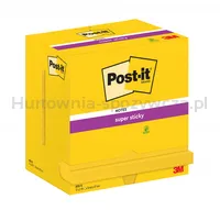 Karteczki samoprzylepne POST-IT® Super Sticky (655-12SSCY-EU), 127x76mm, 12x90 kart., żółte - 2