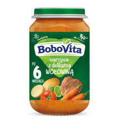 Bobovita Warzywa Z Delikatną Wołowiną Po 6 Miesiącu 190 G