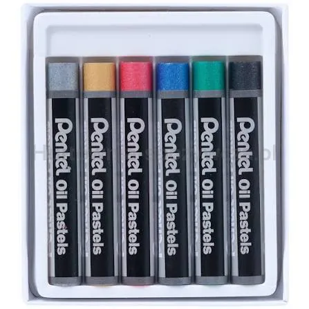 Pentel Pastele Olejne W 6 Metalicznych Kolorach, Phn-M6