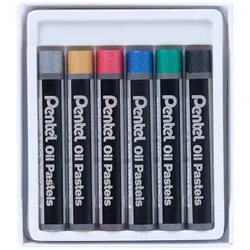 Pentel Pastele Olejne W 6 Metalicznych Kolorach, Phn-M6