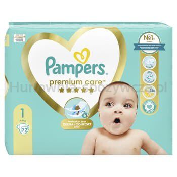 Pampers Premium Care Pieluszki Rozmiar 1, 2-5 Kg, 72 Szt.