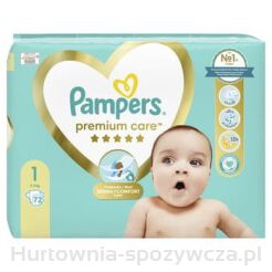 Pampers Premium Care Pieluszki Rozmiar 1, 2-5 Kg, 72 Szt.
