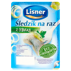 Lisner Śledzik Na Raz Z Dodatkiem Cebuli Bez Konserwantów 100G