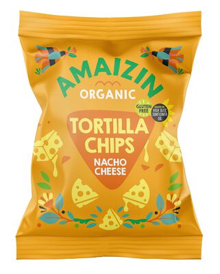 Amaizin Amaizin Chipsy Tortilla Kukurydziane Serowe Bezglutenowe Bio 150 G [BIO]