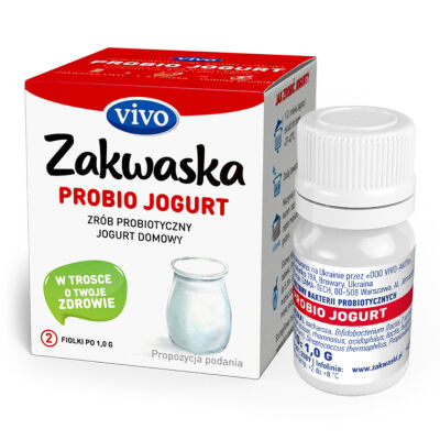 Żywe Kultury Bakterii Do Jogurtu Probio "Zakwaska" Bezglutenowe 2 G (2 Fiolki) - Vivo [BIO]