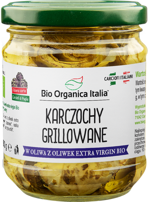 Karczochy Grillowane Z Oliwą Z Oliwek Extra Virgin Bio 190 G (Słoik) - Bio Organica Italia [BIO]