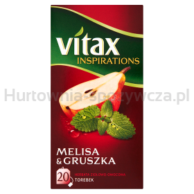 Vitax Herbata Inspiracje MelisaGruszka 20 Torebek X 2G