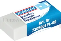 Gumka uniwersalna DONAU, 41x21x11mm, zawieszka, biała - 2