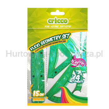 Zestaw geometryczny Flexi Cricco z linijką 15cm