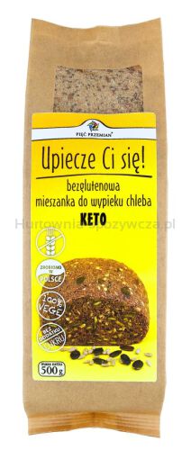 Mieszanka Do Wypieku Chleba Bez Dodatku Cukrów Bezglutenowa Keto 500 G - Pięć Przemian [BIO]