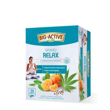 Big-Active Herbata Zielona Relax Z Dodatkiem Konopi (20 Torebek X 1,5G) 30G