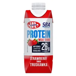 Mlekovita Napój proteinowy o smaku truskawkowym UHT350g