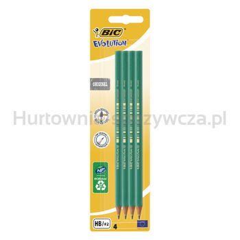 BIC Evolution® Original 650 ołówek grafitowy bez gumki blister 4 szt.