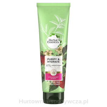 Herbal Essences Strawberry &Amp Mint Odżywka Oczyszczająca I Nawilżająca Do Każdego Rodzaju Włosów, 275Ml