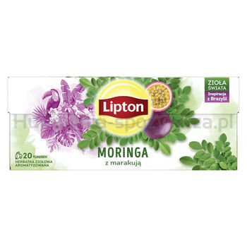 Lipton Herbata ZiołowaAromatyzowana Moringa Z Marakują 20 Torebek.