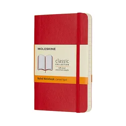 Notes Moleskine Classic P (9X14Cm), W Linie, Miękka Oprawa, 192 Strony, Czerwony