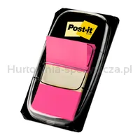 Post-It Zakładki indeksujące (680-21), PP, 25,4x43,2mm, 50 kart., jaskraworóżowe  - 2
