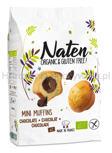 Muffinki Mini Z Nadzieniem Orzechowo - Kakaowym Bezglutenowe Bio 200 G - Naten [BIO]