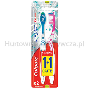 Colgate Szczoteczka Do Zębów Max White Średnia 2 Sztuki