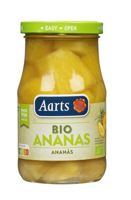 Ananas Kawałki W Lekkim Syropie Bio 350 G (190 G) (Słoik) - Aarts [BIO]