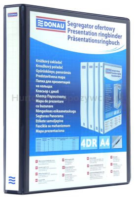 Donau Segregator ofertowy PP, A4/4RD/16, czarny 