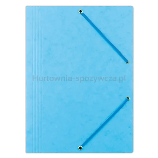 Donau Teczka z gumką preszpan, A4, 390gsm, 3-skrz., jasnoniebieska 